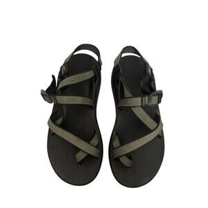 Chaco Sandals Mens 11 Olive Green Z/2 Classic Sport Toe Loop Vibram Adjustable